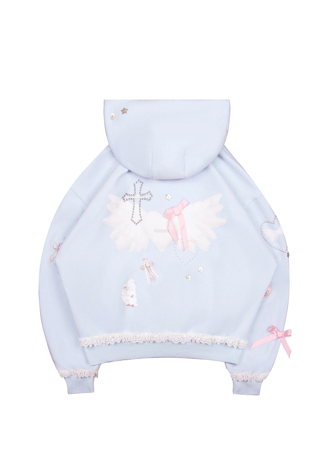 WHISPER ZIP HOODIE BABY BLUE