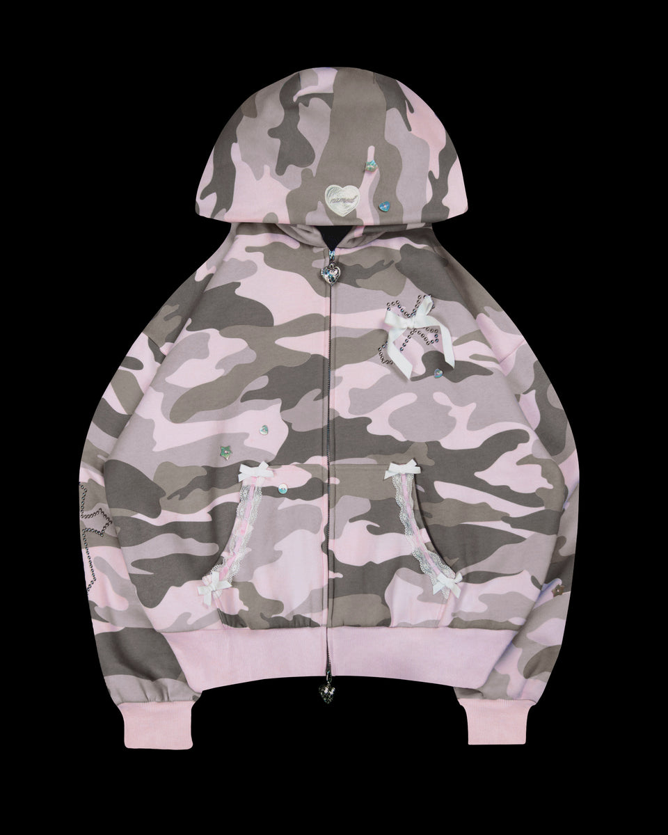 WHISPER ZIP HOODIE PASTEL CAMO
