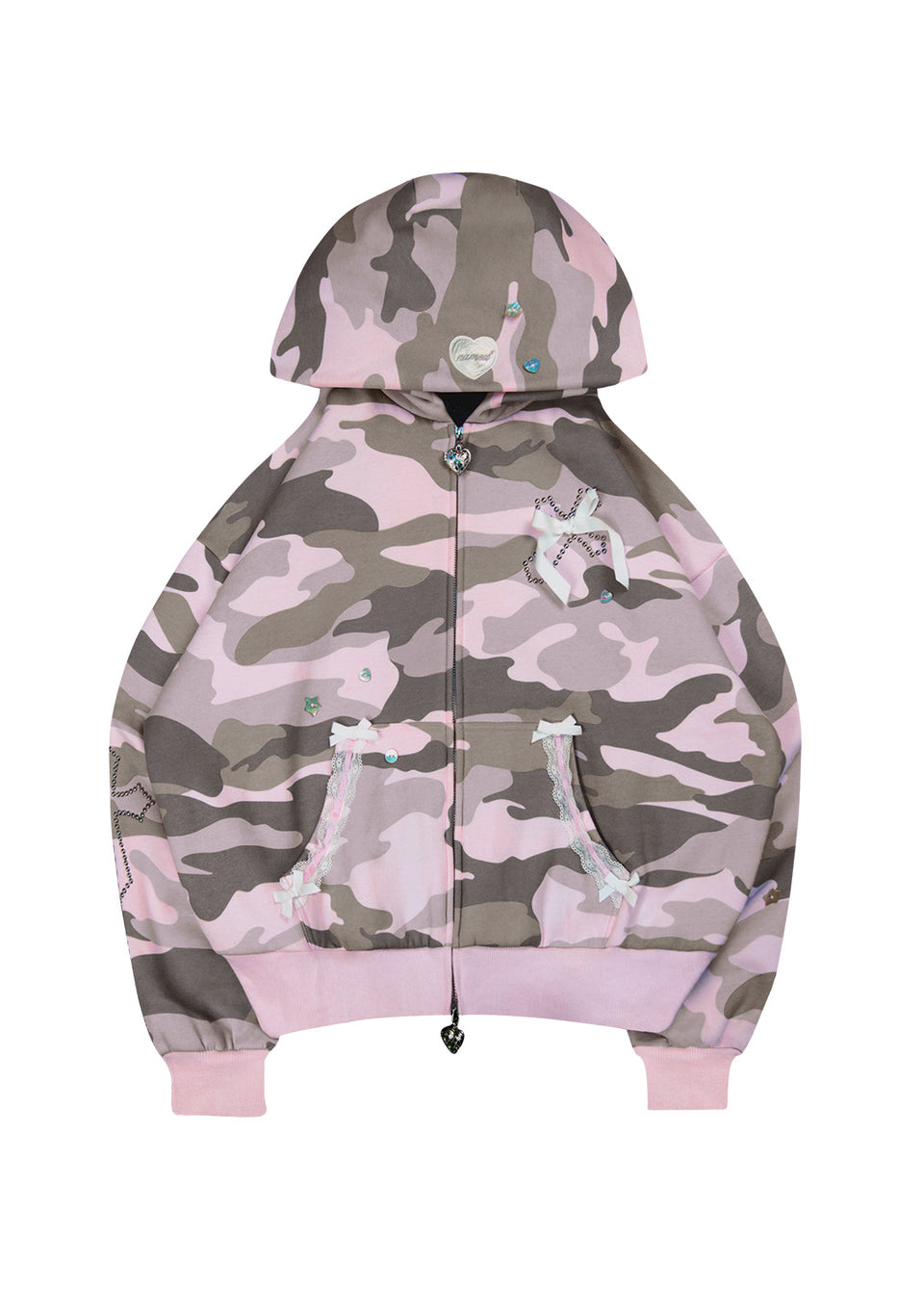 WHISPER ZIP HOODIE PASTEL CAMO