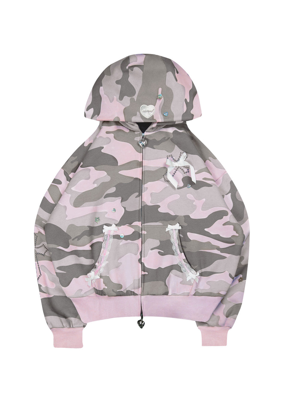 WHISPER ZIP HOODIE PASTEL CAMO