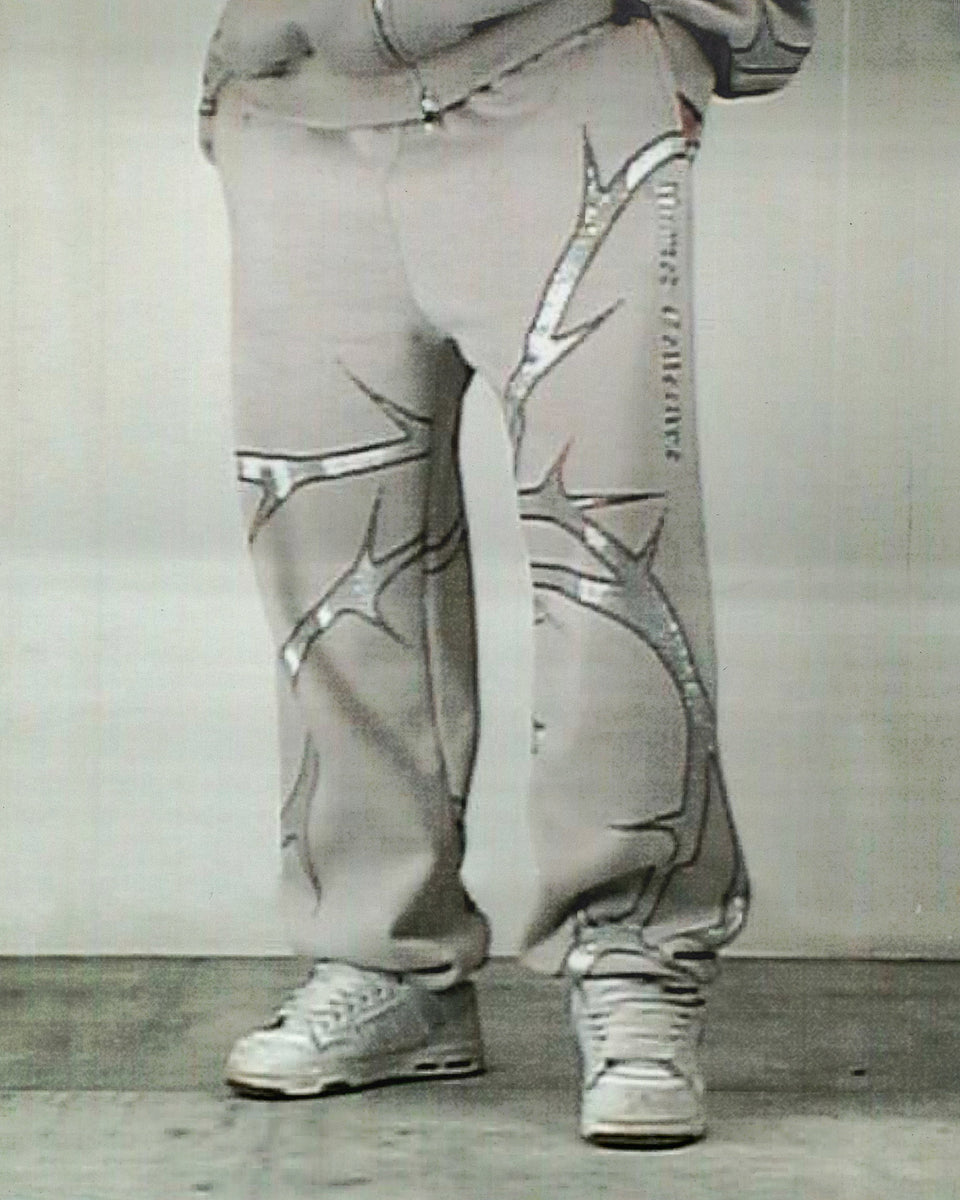 THORN RHINESTONE SWEATPANTS BONE